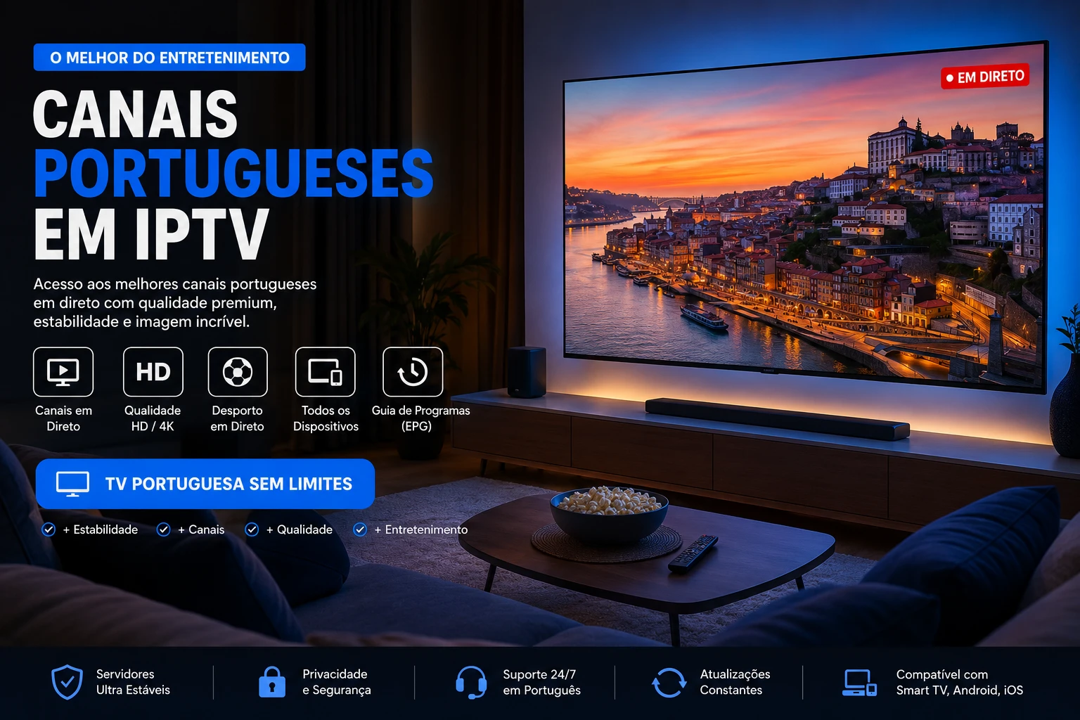 Canais portugueses em IPTV