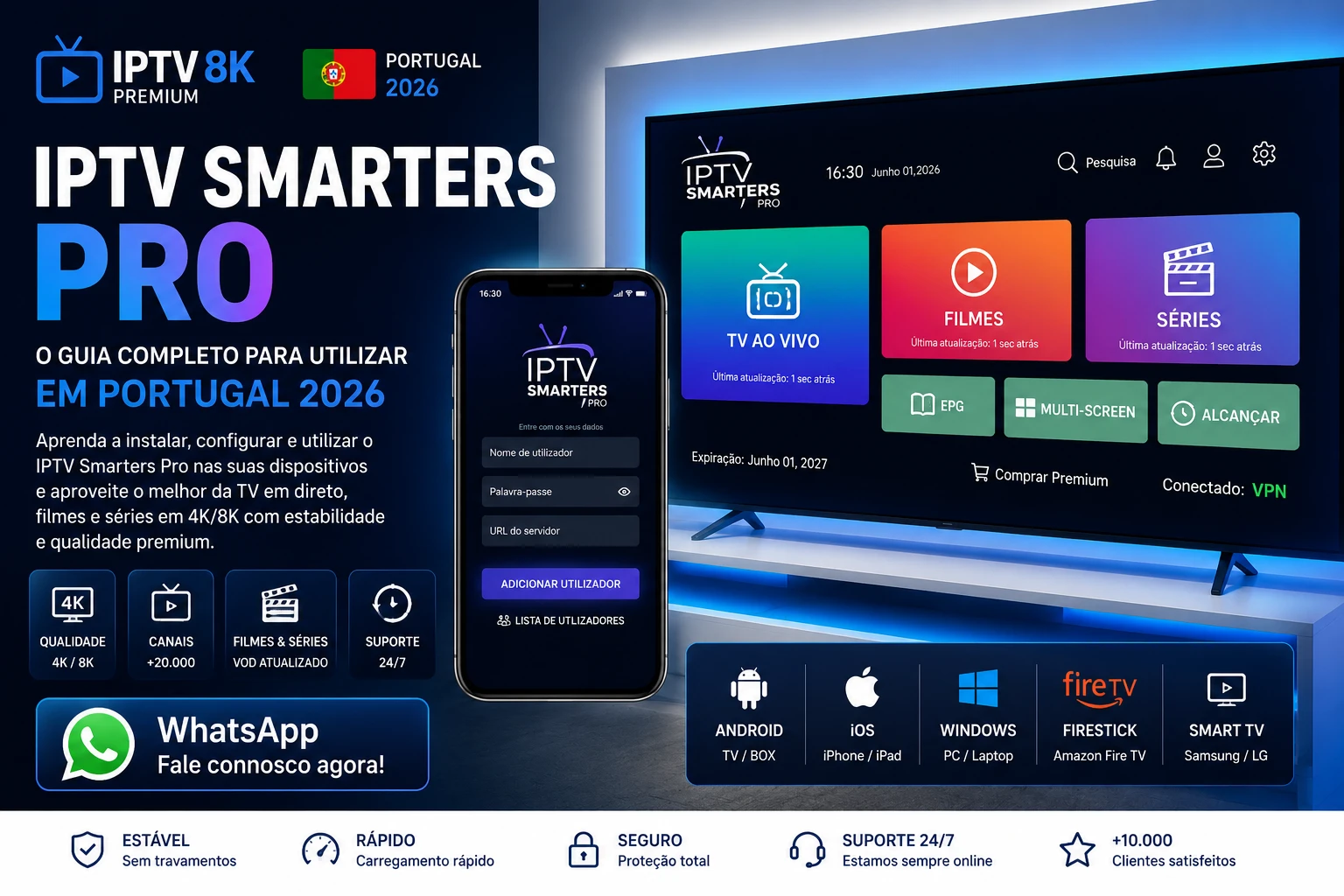 IPTV Smarters Pro Portugal 2026